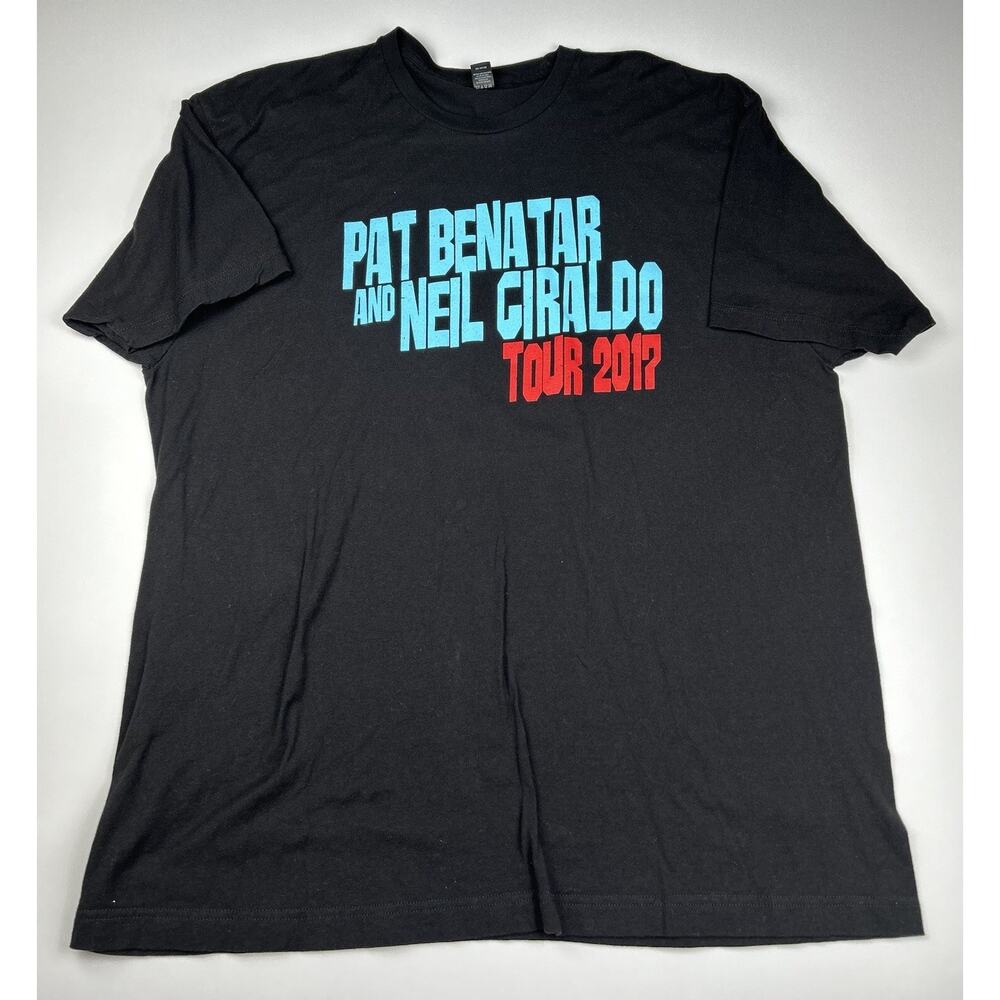Pat Benatar and Neil Giraldo Shirt XXL Concert Tour 2017 Black Short Sleeve